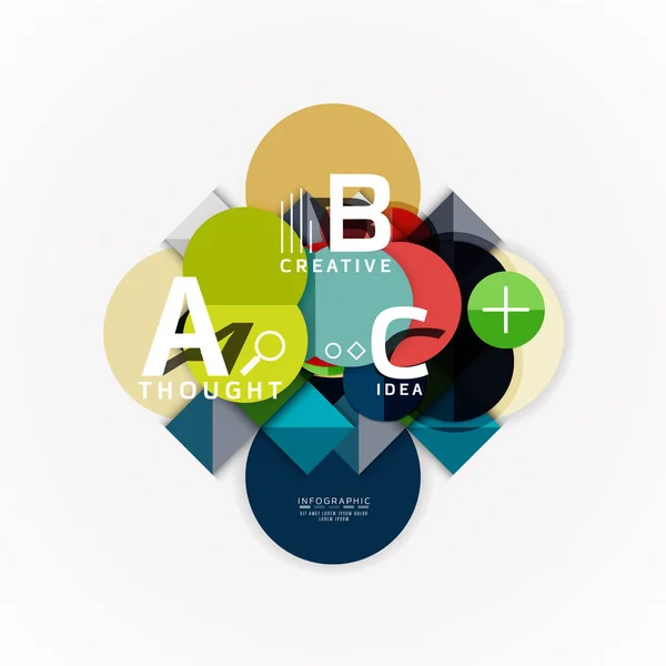 Abstrakta geometriska alternativet infographic banners, en b c steg process — Stock vektor