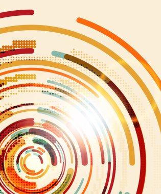 Dairesel çizgiler, daireler, geometrik arka plan