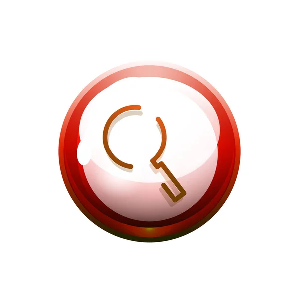 Buscar botón web de lupa, magnificar icono. Signo de lupa moderno, diseño de sitio web o aplicación móvil — Archivo Imágenes Vectoriales