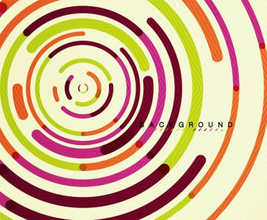 Dairesel çizgiler, daireler, geometrik arka plan