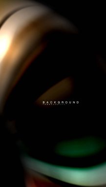 Siyah arkaplanda soyut dalga çizgileri sıvı gökkuşağı stili renk çizgileri