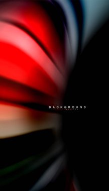 Siyah arkaplanda soyut dalga çizgileri sıvı gökkuşağı stili renk çizgileri