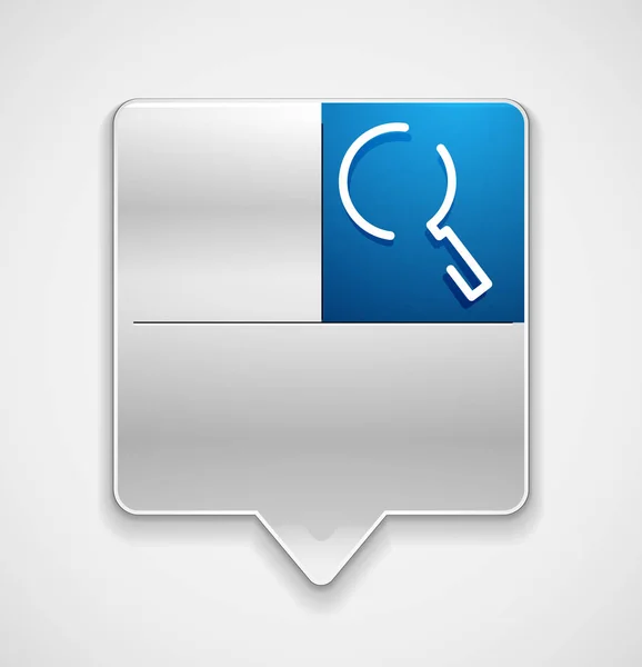 Zoek magnifyier web knop, pictogram vergroten. Moderne Vergrootglas teken, websiteontwerp of mobiele app — Stockvector