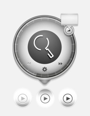 Magnifyier web düğme arama, kutsal kişilerin resmi büyütmek. Modern Büyüteç işareti, web sitesi tasarımı veya mobil uygulaması