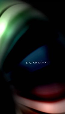 Siyah arkaplanda soyut dalga çizgileri sıvı gökkuşağı stili renk çizgileri