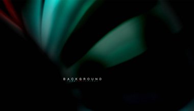 Siyah arkaplanda soyut dalga çizgileri sıvı gökkuşağı stili renk çizgileri