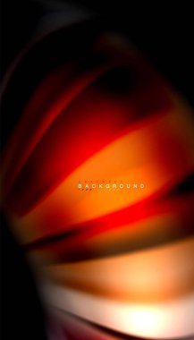 Siyah arkaplanda soyut dalga çizgileri sıvı gökkuşağı stili renk çizgileri