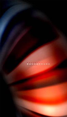 Siyah arkaplanda soyut dalga çizgileri sıvı gökkuşağı stili renk çizgileri