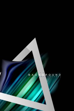 Sıvı sıvı metalik tarzı çizgi şeklinde Holografik dizayn renkleri