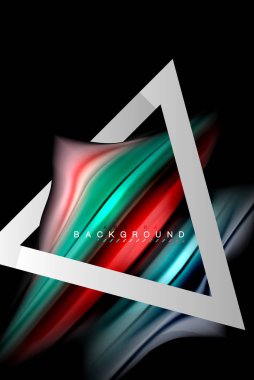 Sıvı sıvı metalik tarzı çizgi şeklinde Holografik dizayn renkleri