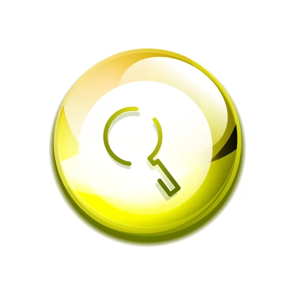 Pesquisa botão web magnifyier, ampliar ícone. Placa de lupa moderna, design de site ou aplicativo móvel —  Vetores de Stock