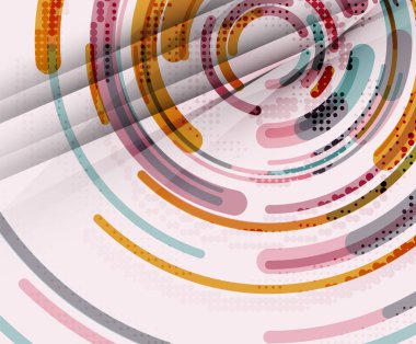 Dairesel çizgiler, daireler, geometrik arka plan