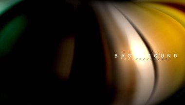 Siyah arkaplanda soyut dalga çizgileri sıvı gökkuşağı stili renk çizgileri