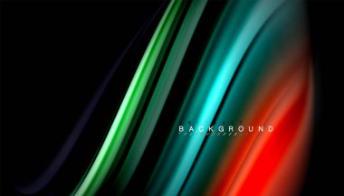 Sıvı vektör dalga arka plan renkleri karıştırma