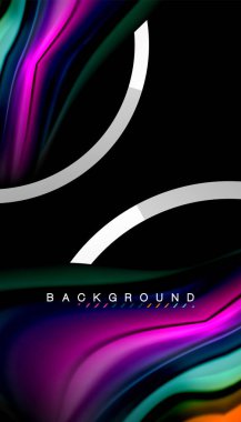 Sıvı sıvı metalik tarzı çizgi şeklinde Holografik dizayn renkleri