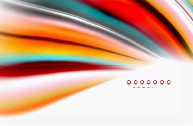 Gökkuşağı rengi dalgalar, bulanık vektör arka plan