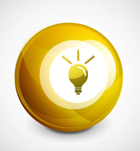 Лампочка, новая идея концепции веб-кнопку — стоковый вектор