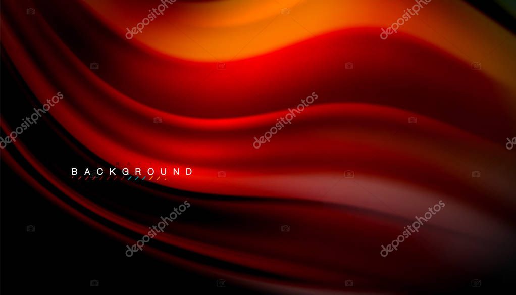 Abstract wave lines fluid rainbow style color stripes on black background. Vector artistic illustration for presentation, app wallpaper, banner or poster