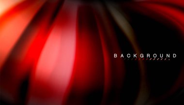 Siyah arkaplanda soyut dalga çizgileri sıvı gökkuşağı stili renk çizgileri