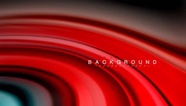 Siyah arkaplanda soyut dalga çizgileri sıvı gökkuşağı stili renk çizgileri