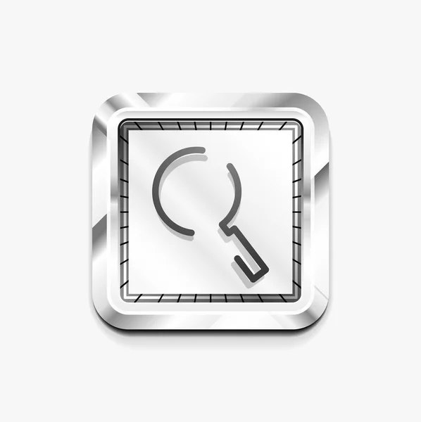 Search magnifyier web button, magnify icon. Modern magnifying glass sign, web site design or mobile app — Stock Vector