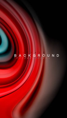 Siyah arkaplanda soyut dalga çizgileri sıvı gökkuşağı stili renk çizgileri