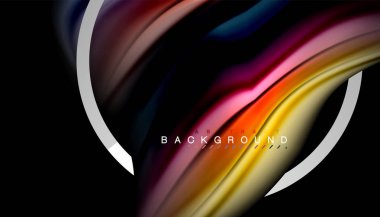 Sıvı sıvı metalik tarzı çizgi şeklinde Holografik dizayn renkleri