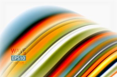 Gökkuşağı rengi dalgalar, bulanık vektör arka plan