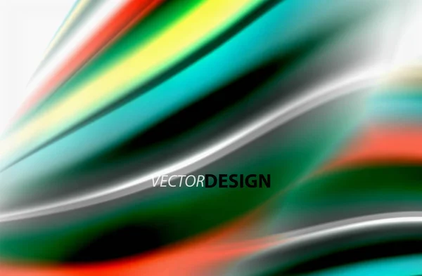 Радужные волны цвета, вектор размытый абстрактный фон — стоковый вектор