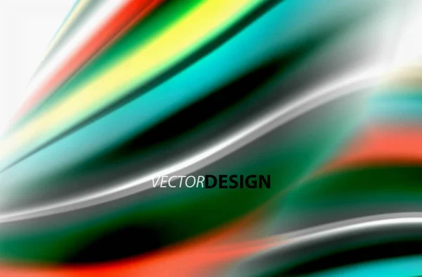 Ondas de color arco iris, vector difuminado fondo abstracto — Vector de stock