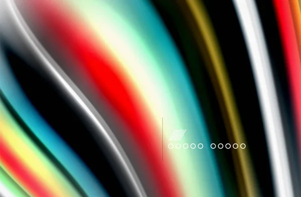 Ondas de color arco iris, vector difuminado fondo abstracto — Vector de stock