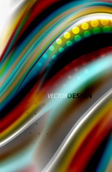 Ondas de color arco iris, vector difuminado fondo abstracto — Vector de stock