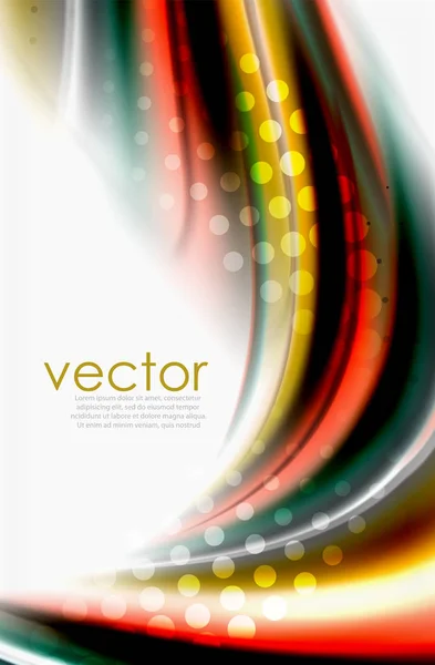 Ondas de color arco iris, vector difuminado fondo abstracto — Vector de stock