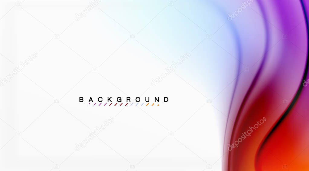 Swirl fluid flowing colors motion effect, holographic abstract background. Vector illustration
