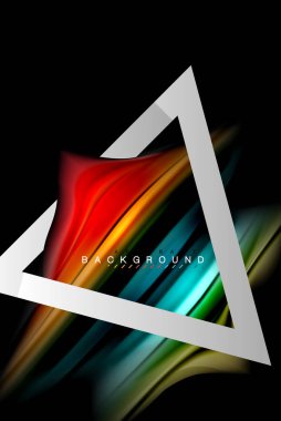 Sıvı sıvı metalik tarzı çizgi şeklinde Holografik dizayn renkleri