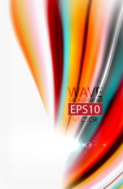 Gökkuşağı rengi dalgalar, bulanık vektör arka plan