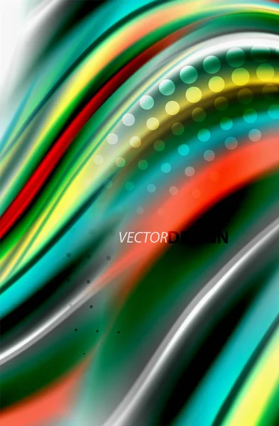 Ondas de cor arco-íris, vetor desfocado fundo abstrato — Vetor de Stock