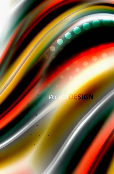 Ondes de couleur arc-en-ciel, fond abstrait flou vectoriel — Image vectorielle