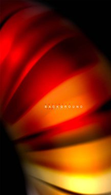 Siyah arkaplanda soyut dalga çizgileri sıvı gökkuşağı stili renk çizgileri