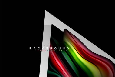 Sıvı sıvı metalik tarzı çizgi şeklinde Holografik dizayn renkleri