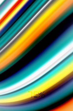 Gökkuşağı rengi dalgalar, bulanık vektör arka plan