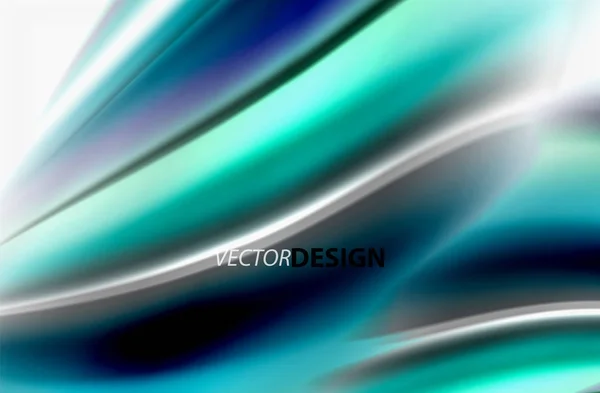 Ondas de color arco iris, vector difuminado fondo abstracto — Vector de stock