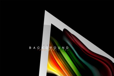 Sıvı sıvı metalik tarzı çizgi şeklinde Holografik dizayn renkleri