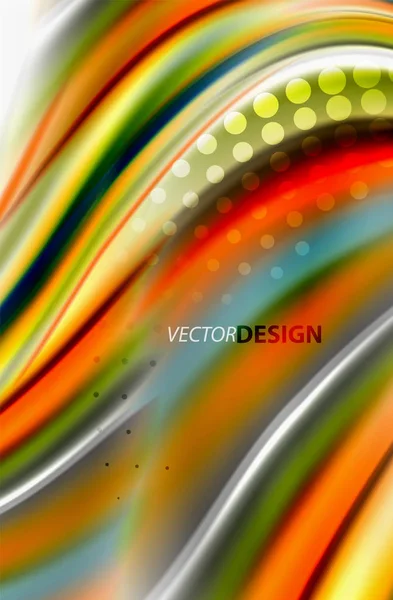 Duha barevné vlny, vektorové rozmazané pozadí abstraktní — Stockový vektor