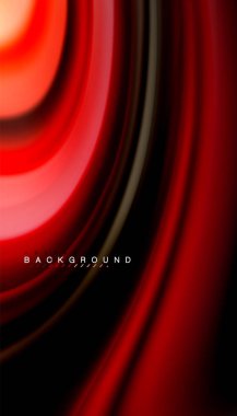 Siyah arkaplanda soyut dalga çizgileri sıvı gökkuşağı stili renk çizgileri