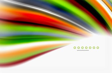 Gökkuşağı rengi dalgalar, bulanık vektör arka plan