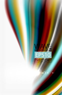 Gökkuşağı rengi dalgalar, bulanık vektör arka plan