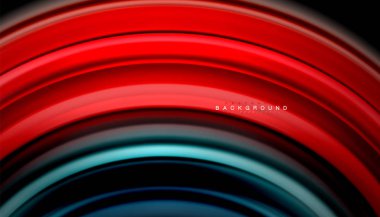 Siyah arkaplanda soyut dalga çizgileri sıvı gökkuşağı stili renk çizgileri