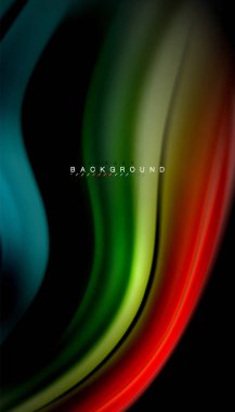 Sıvı vektör dalga arka plan renkleri karıştırma