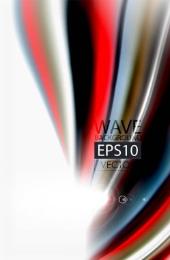 Gökkuşağı rengi dalgalar, bulanık vektör arka plan